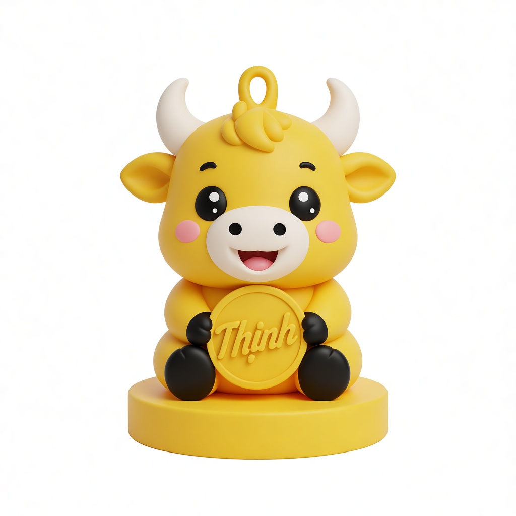 Cute Ox Figurine free 3D printable STL