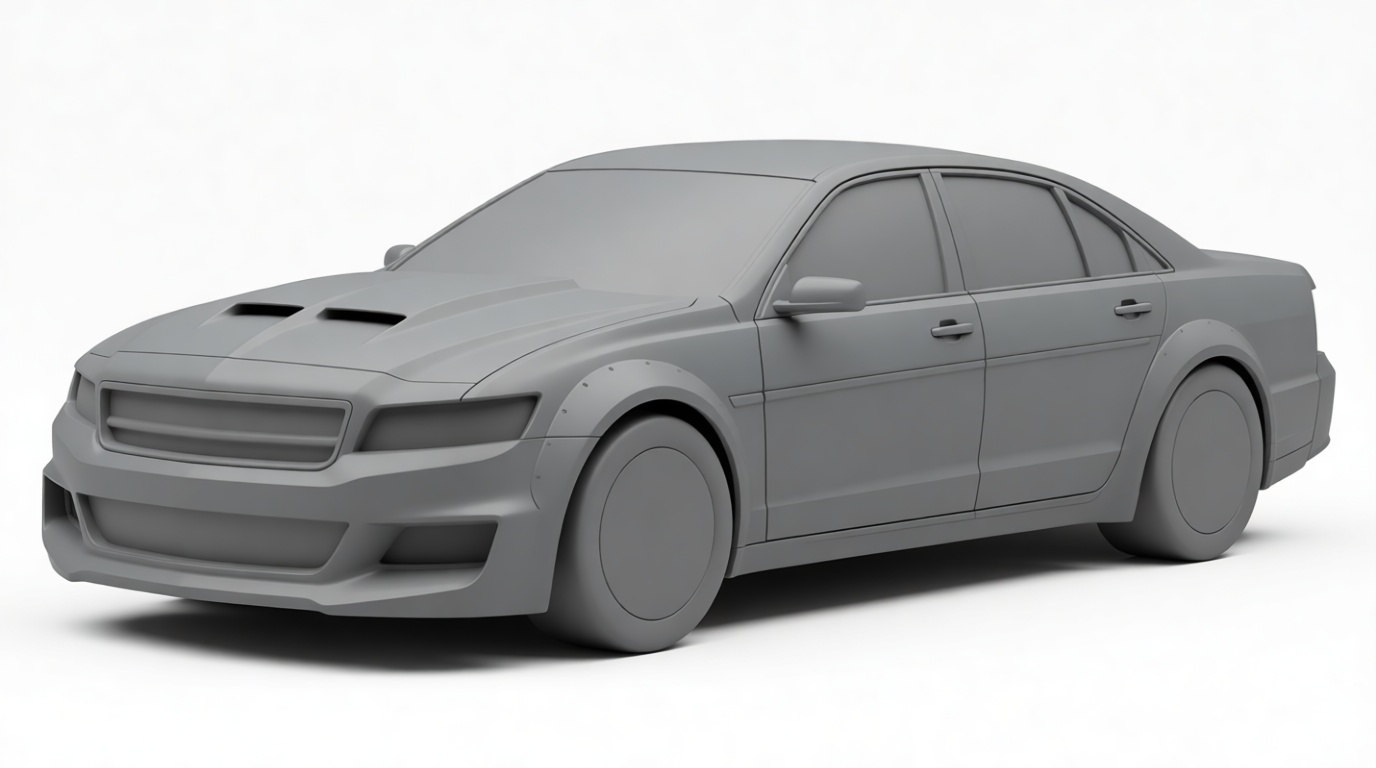 Sedan Sports Car Model free 3D printable STL