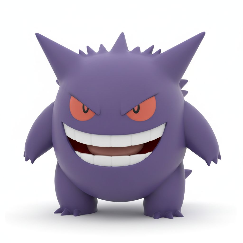 Gengar Pokemon Figurine free 3D printable STL