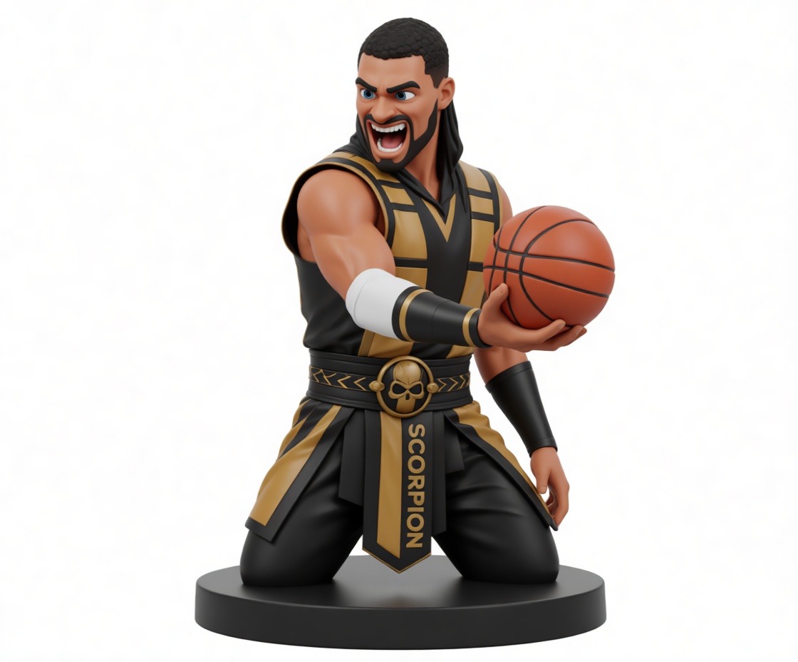 Scorpion Mortal Kombat Figurine free 3D printable STL