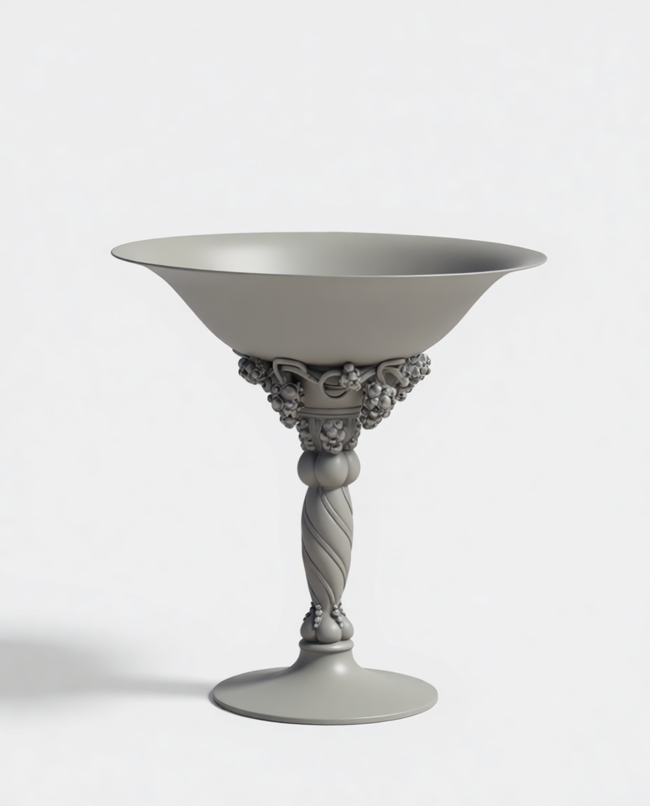 Grape Vine Goblet Model free 3D printable STL
