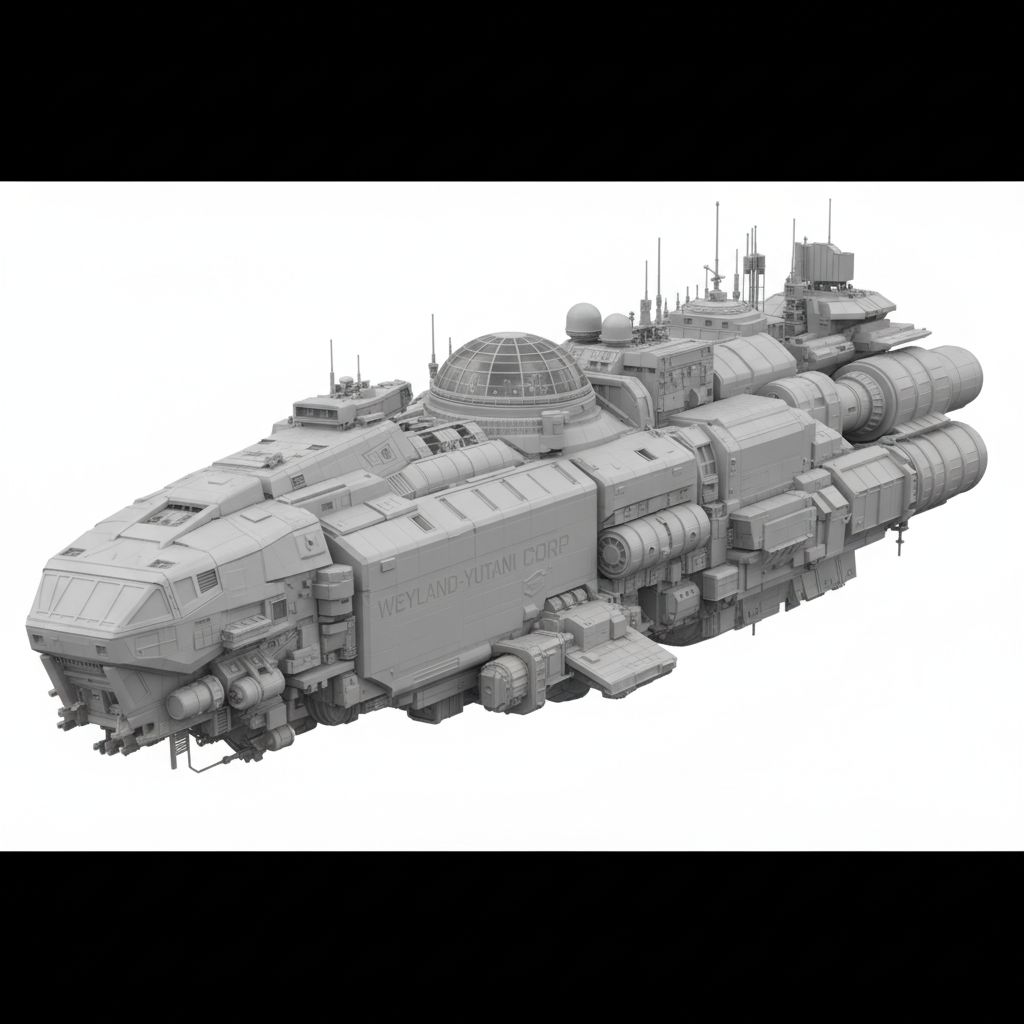USCSS Nostromo Ship free 3D printable STL