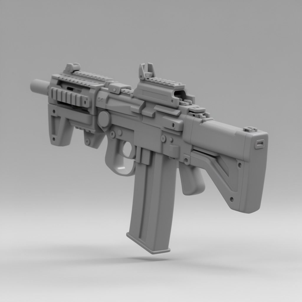 Assault Rifle Model free 3D printable STL