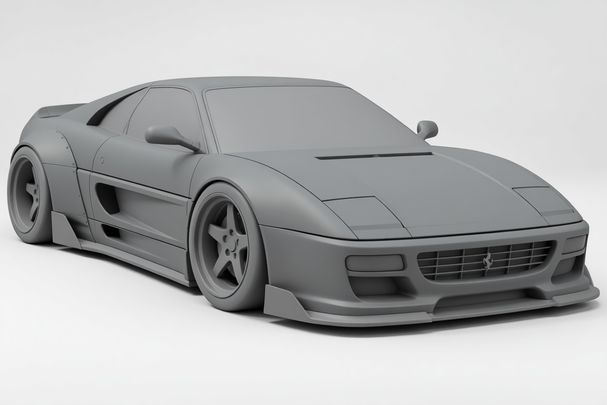 Ferrari F355 Widebody Model free 3D printable STL