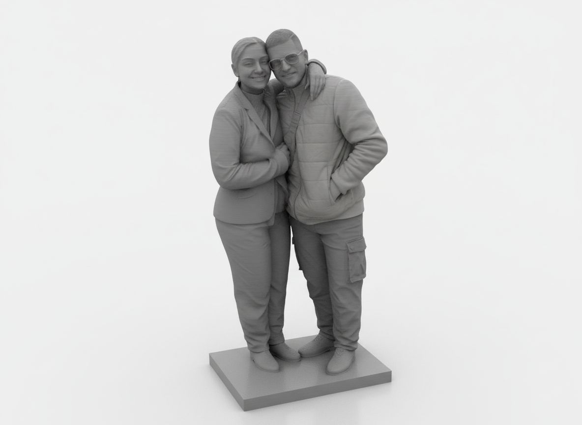 Couple Embrace Figurine free 3D printable STL