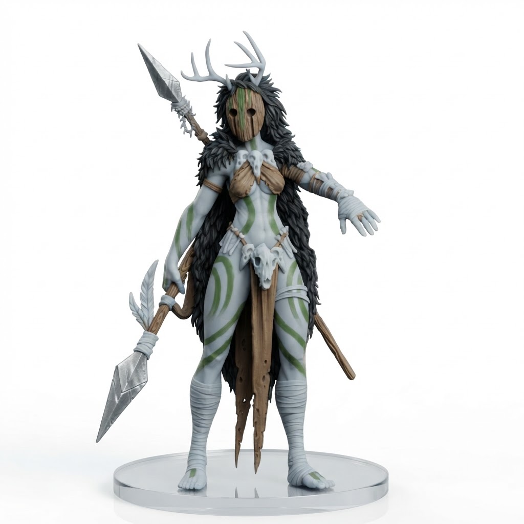 Forest Huntress Figurine free 3D printable STL