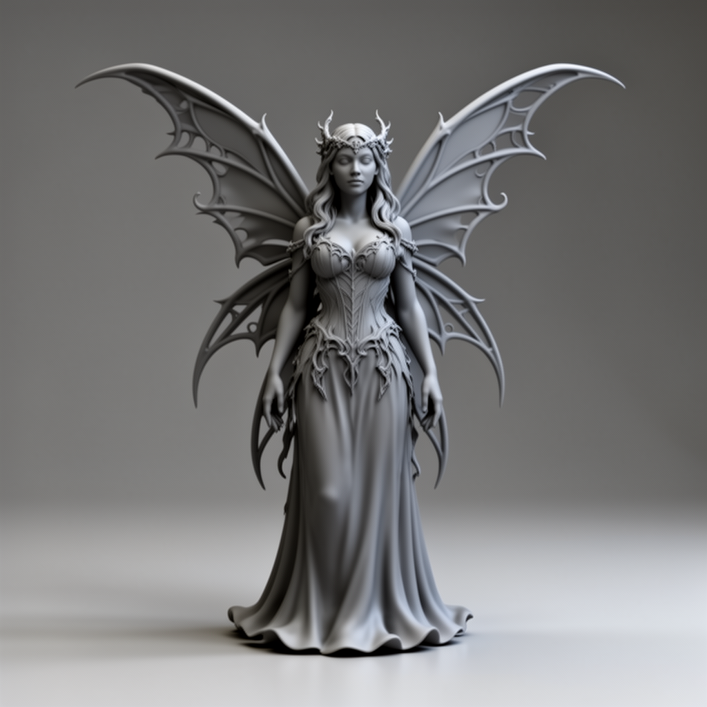 Gothic Fairy Figurine free 3D printable STL