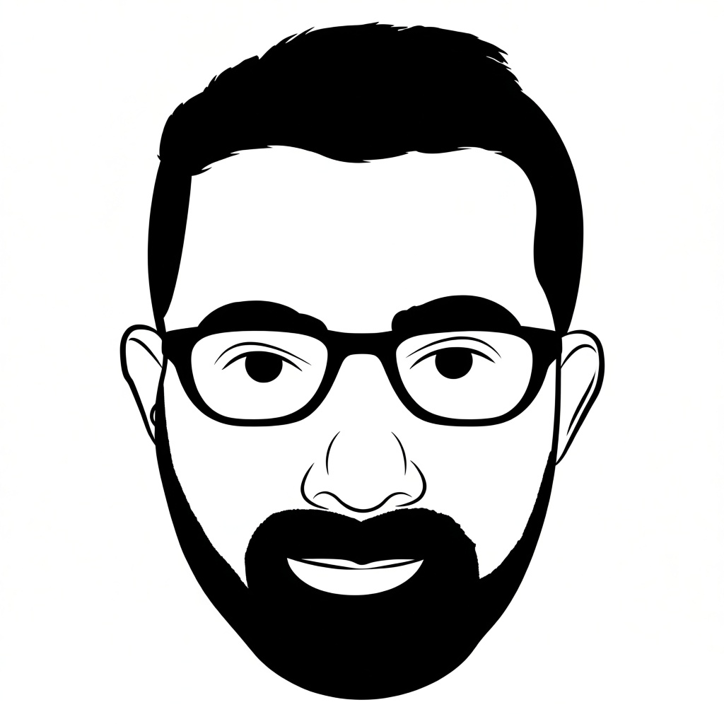 Bearded Man Face Illustration free 3D printable STL