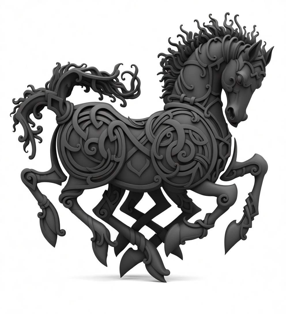 Celtic Horse Sculpture free 3D printable STL