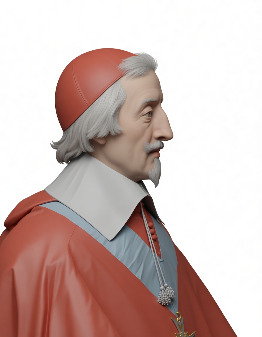 Cardinal Richelieu Bust free 3D printable STL