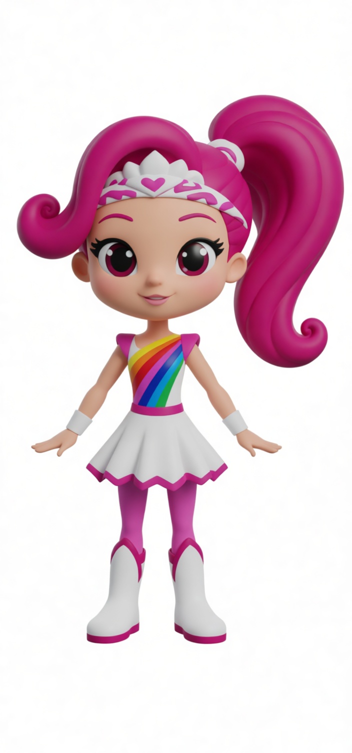 Sunny Rainbow Dress Figurine free 3D printable STL