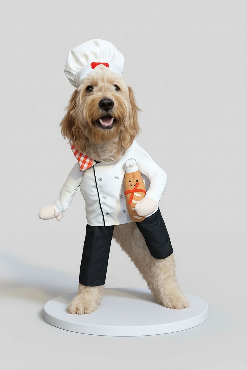 Goldendoodle Chef Figurine free 3D printable STL