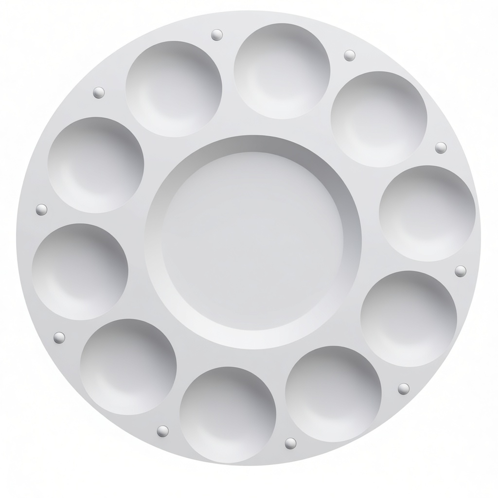 Paint Palette Tray free 3D printable STL