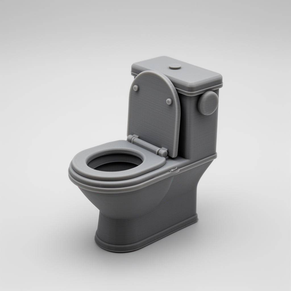 Miniature Toilet Model free 3D printable STL