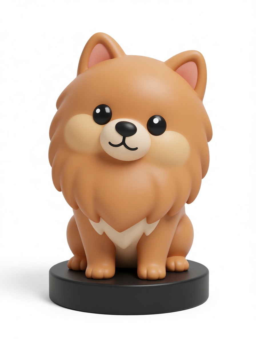 Pomeranian Dog Figurine free 3D printable STL