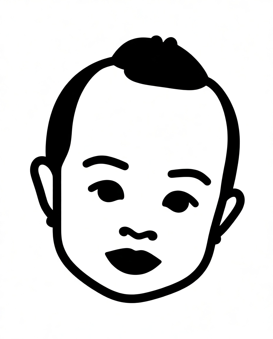 Baby Face Icon free 3D printable STL