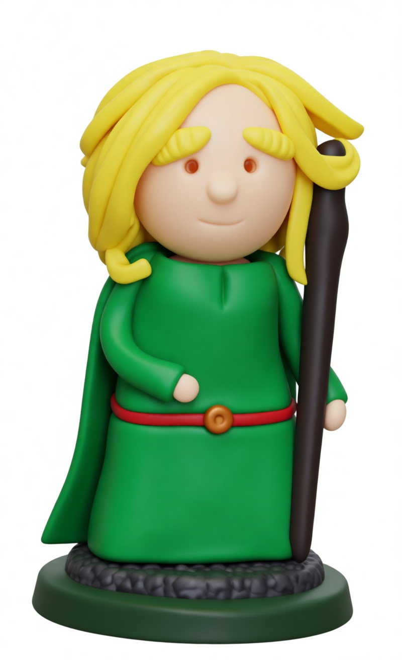 Elf Mage Figurine free 3D printable STL