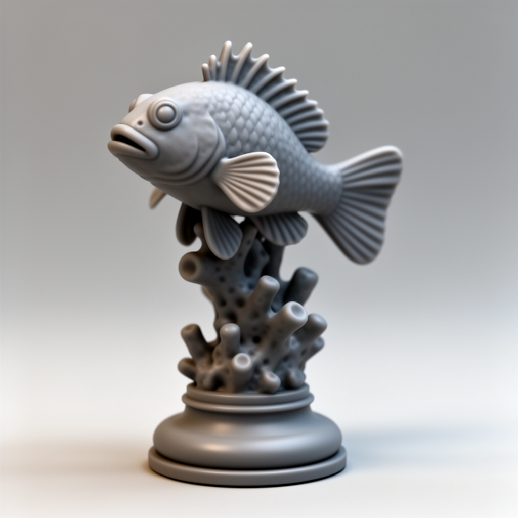 Coral Goby Chess Piece free 3D printable STL