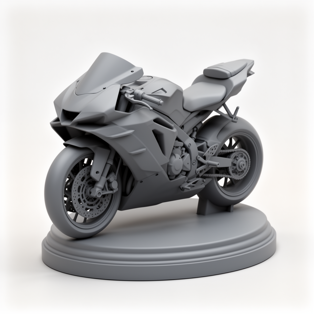 Sport Motorcycle Model free 3D printable STL