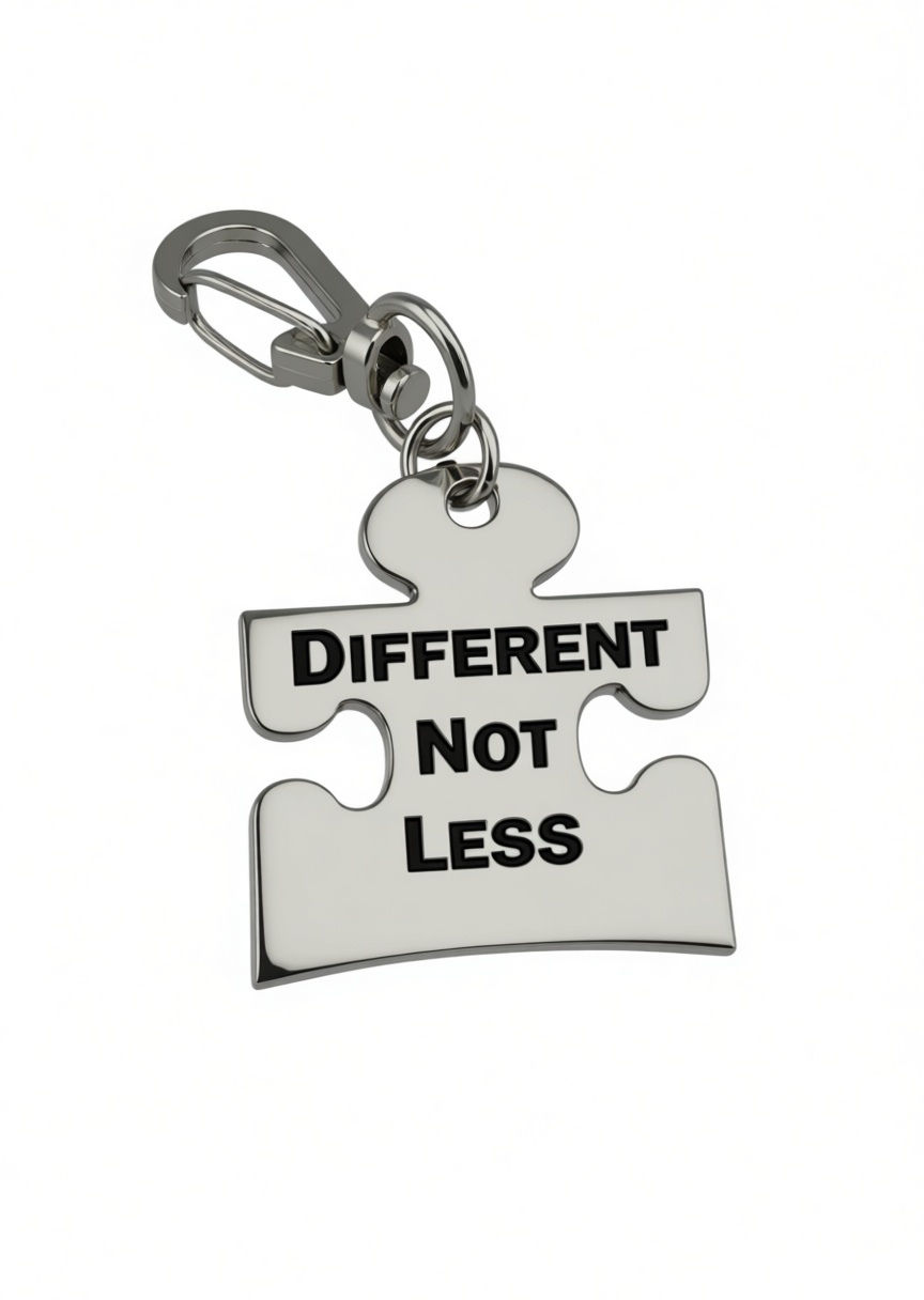 Different Not Less Keychain free 3D printable STL