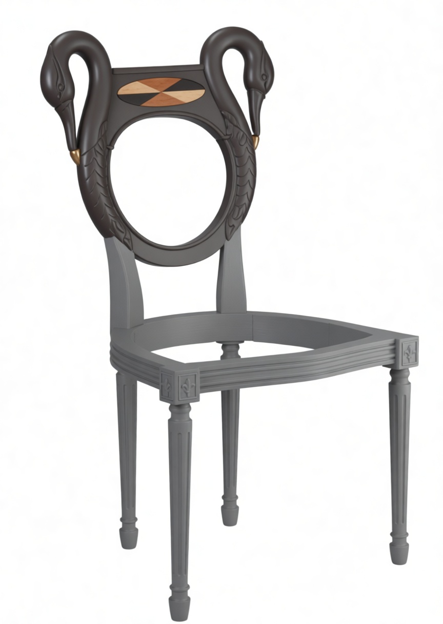 Neoclassical Swan Chair free 3D printable STL