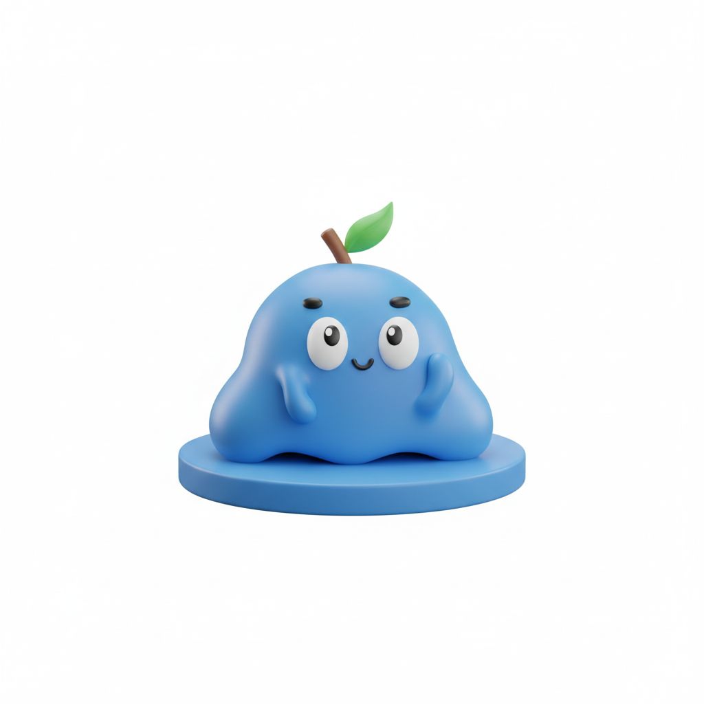 Blue Jelly Character free 3D printable STL