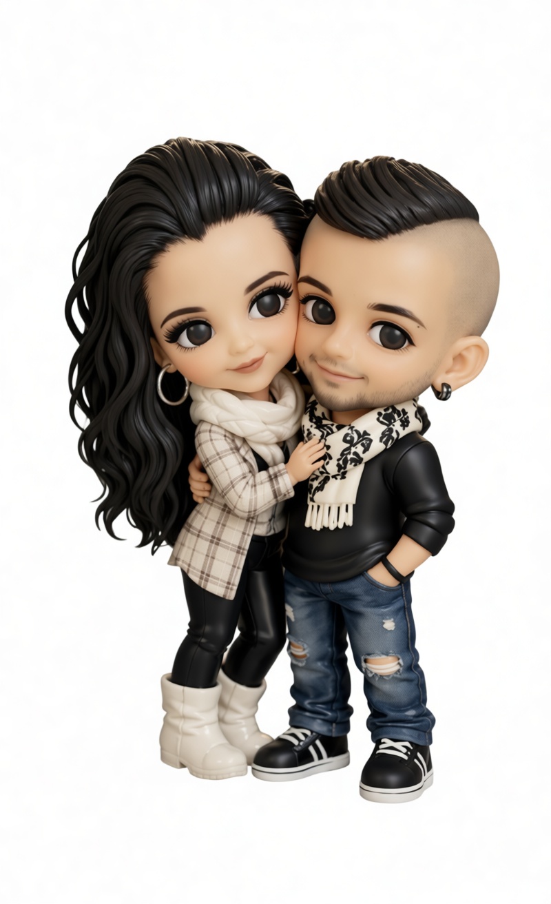 Couple Chibi Figurine free 3D printable STL