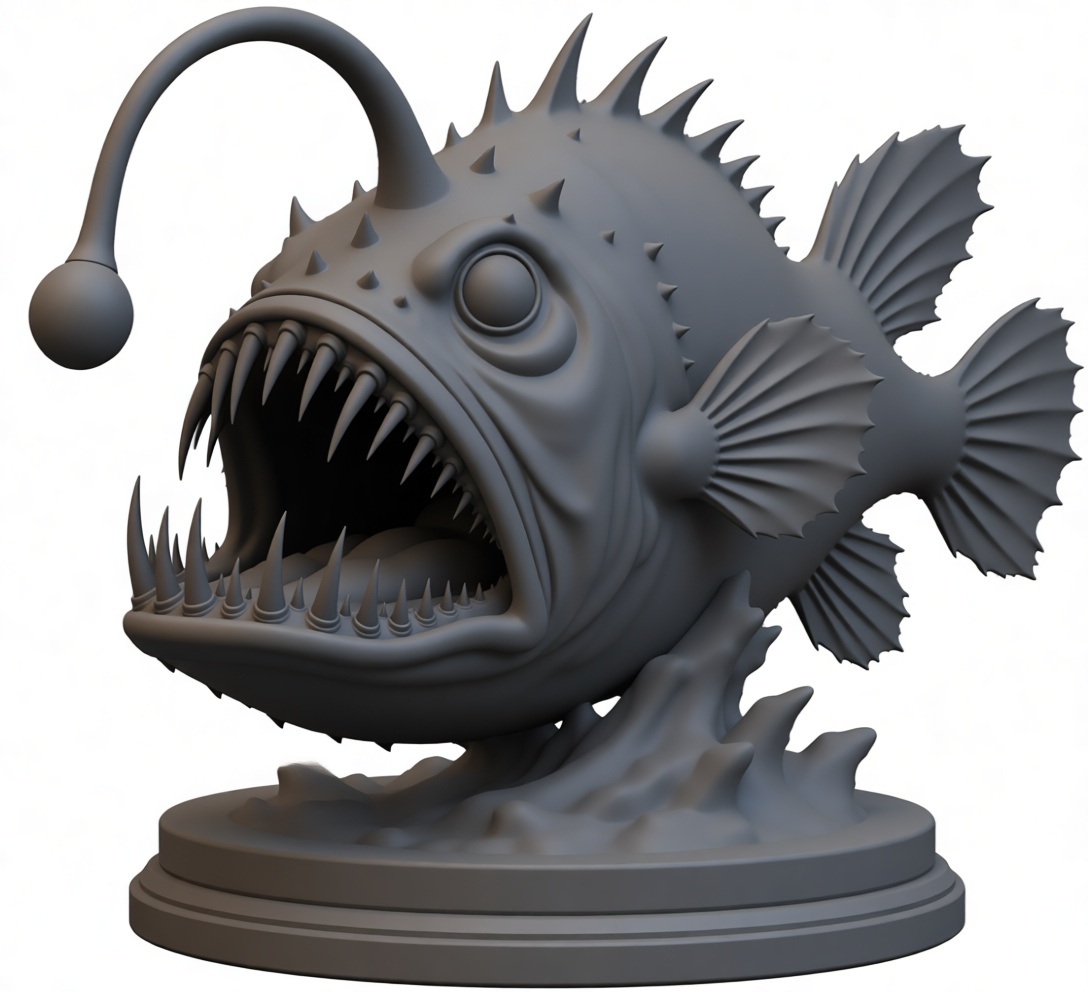 Anglerfish Bust free 3D printable STL