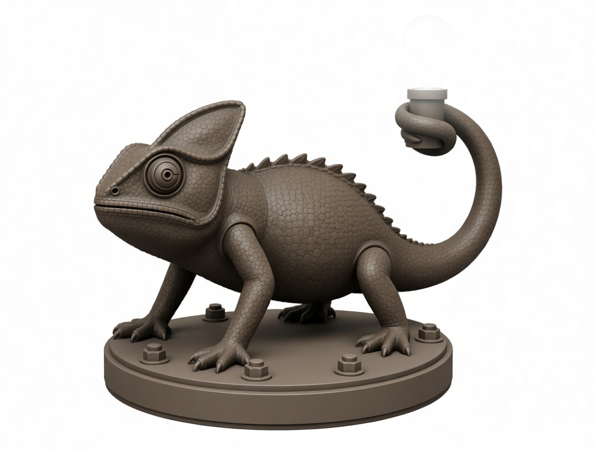 Chameleon Miniature Figure free 3D printable STL