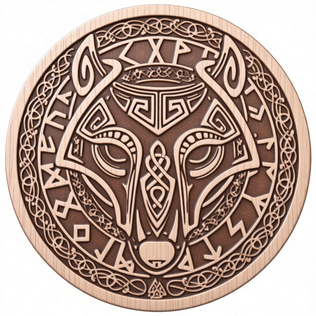Viking Wolf Shield free 3D printable STL