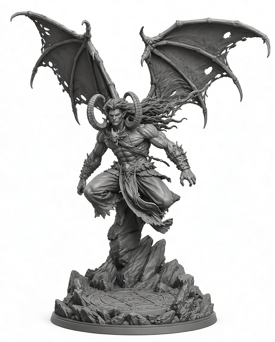 Demonic Warrior Figurine free 3D printable STL