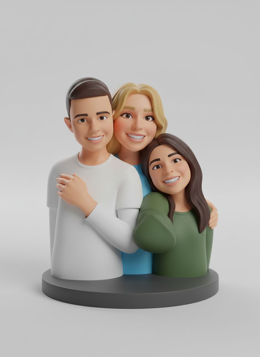 Family Group Figurine free 3D printable STL
