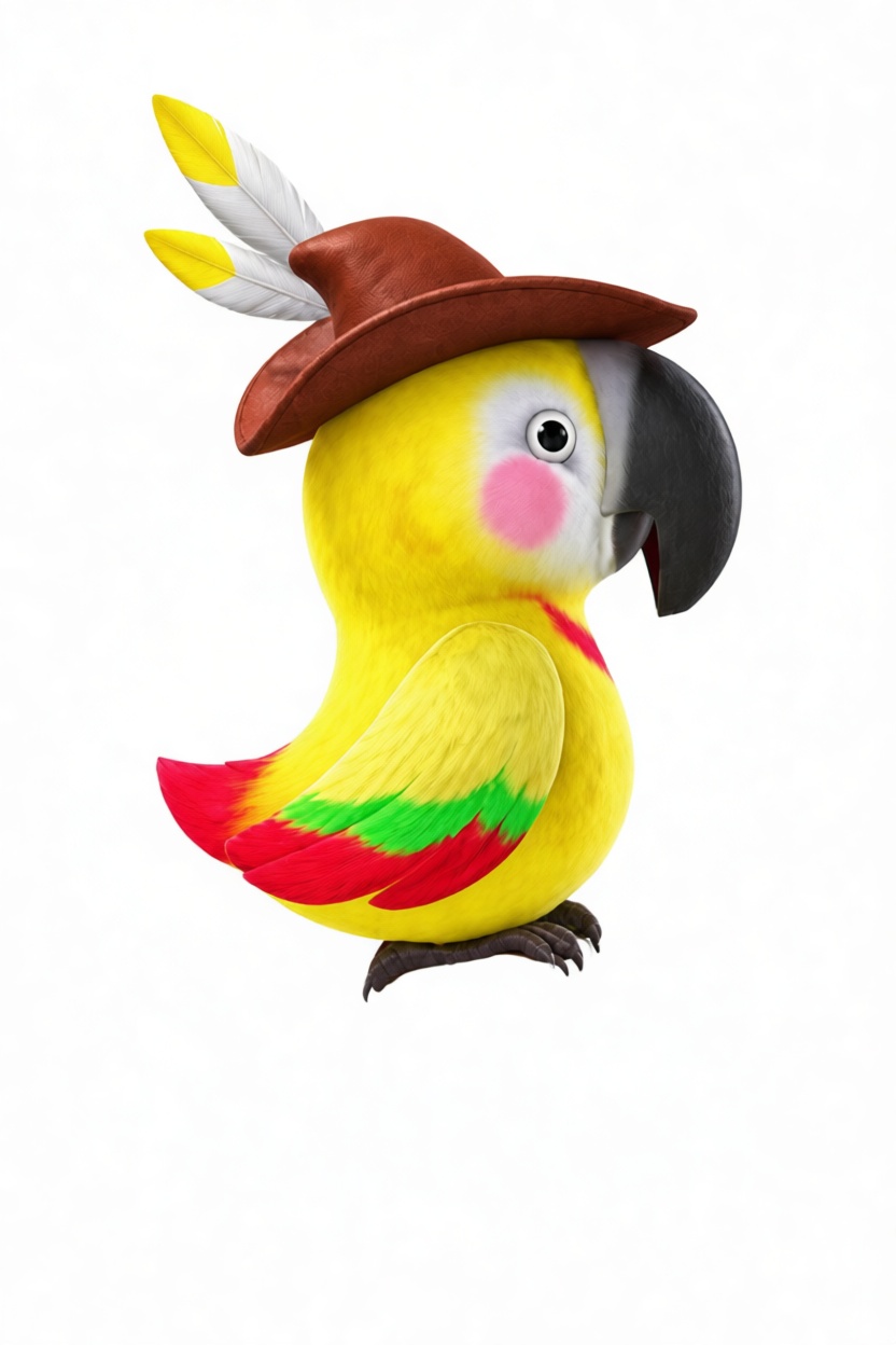 Yellow Parakeet Figurine free 3D printable STL