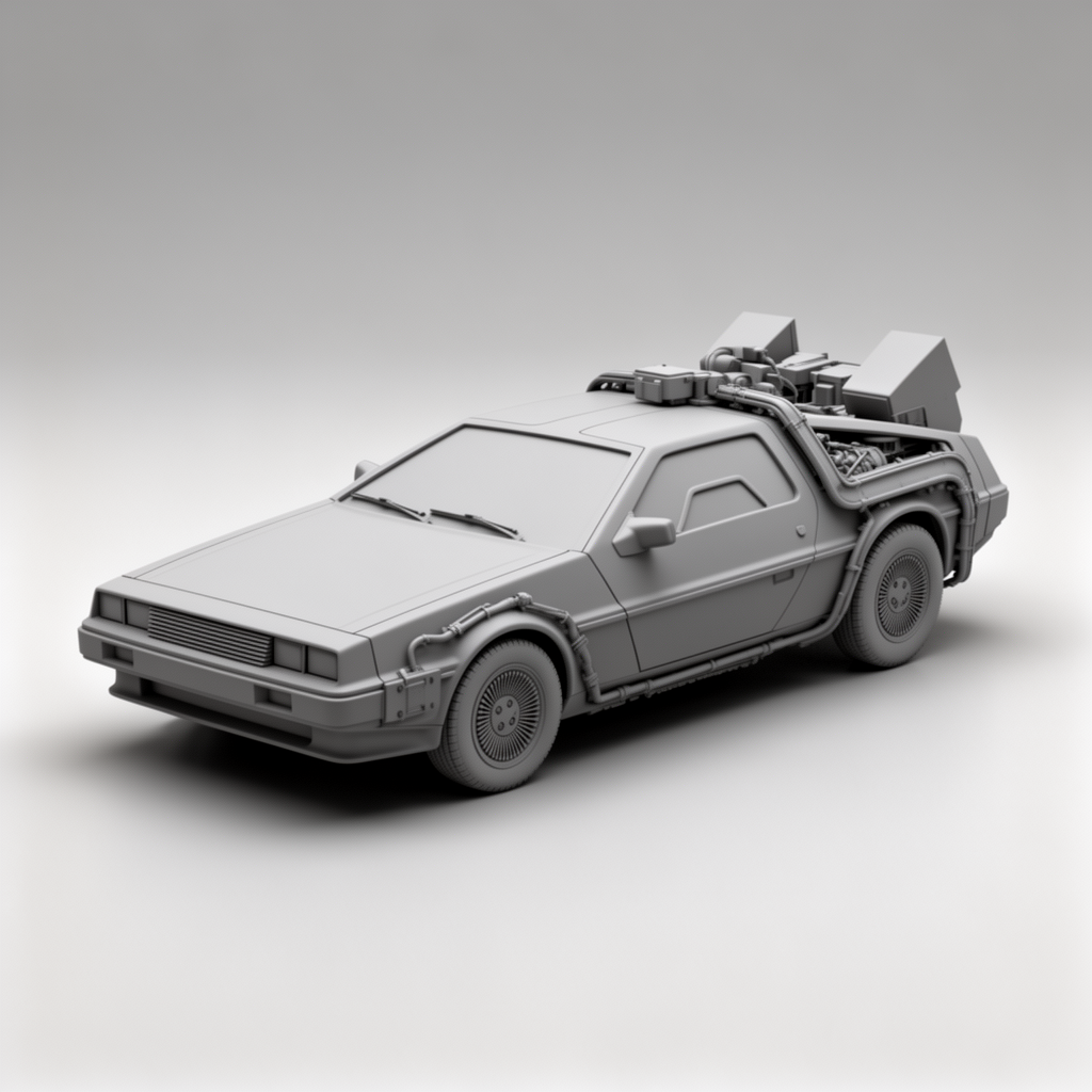 DeLorean Time Machine Model free 3D printable STL
