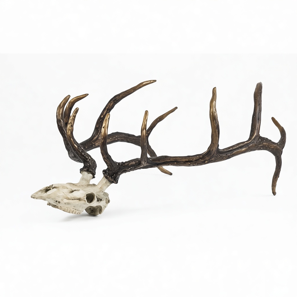 Deer Skull with Antlers free 3D printable STL