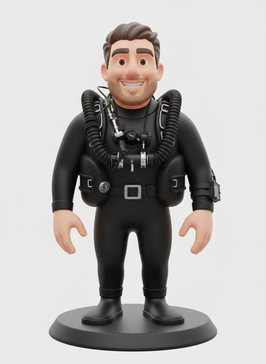 Scuba Diver Figurine free 3D printable STL
