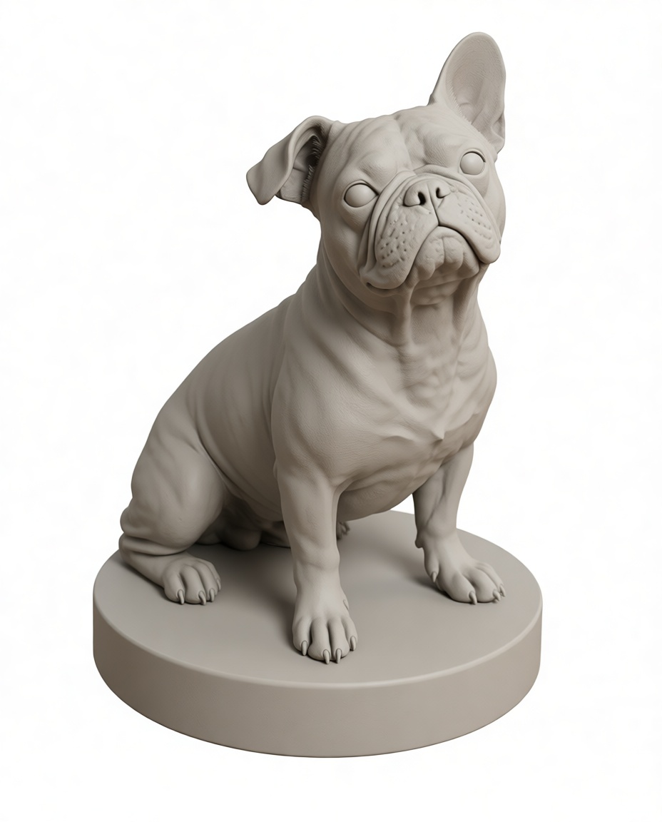 French Bulldog Figurine free 3D printable STL