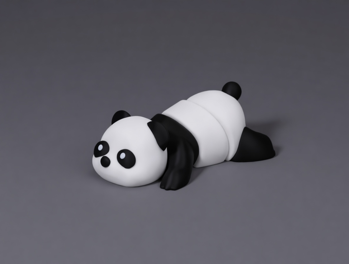 Sleeping Panda Figurine free 3D printable STL