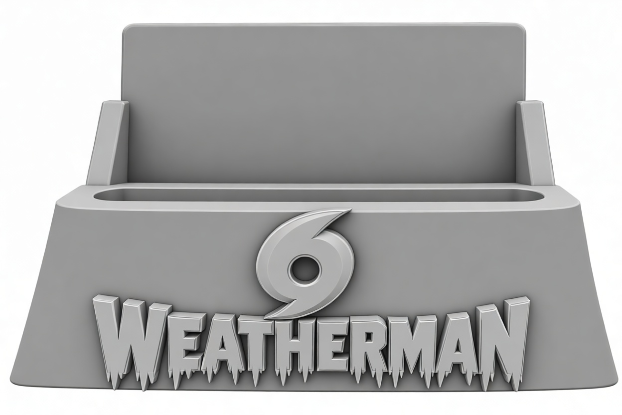 Weatherman Logo Stand free 3D printable STL
