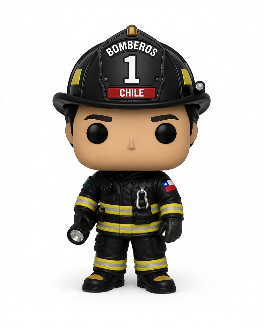 Chilean Firefighter Figurine free 3D printable STL