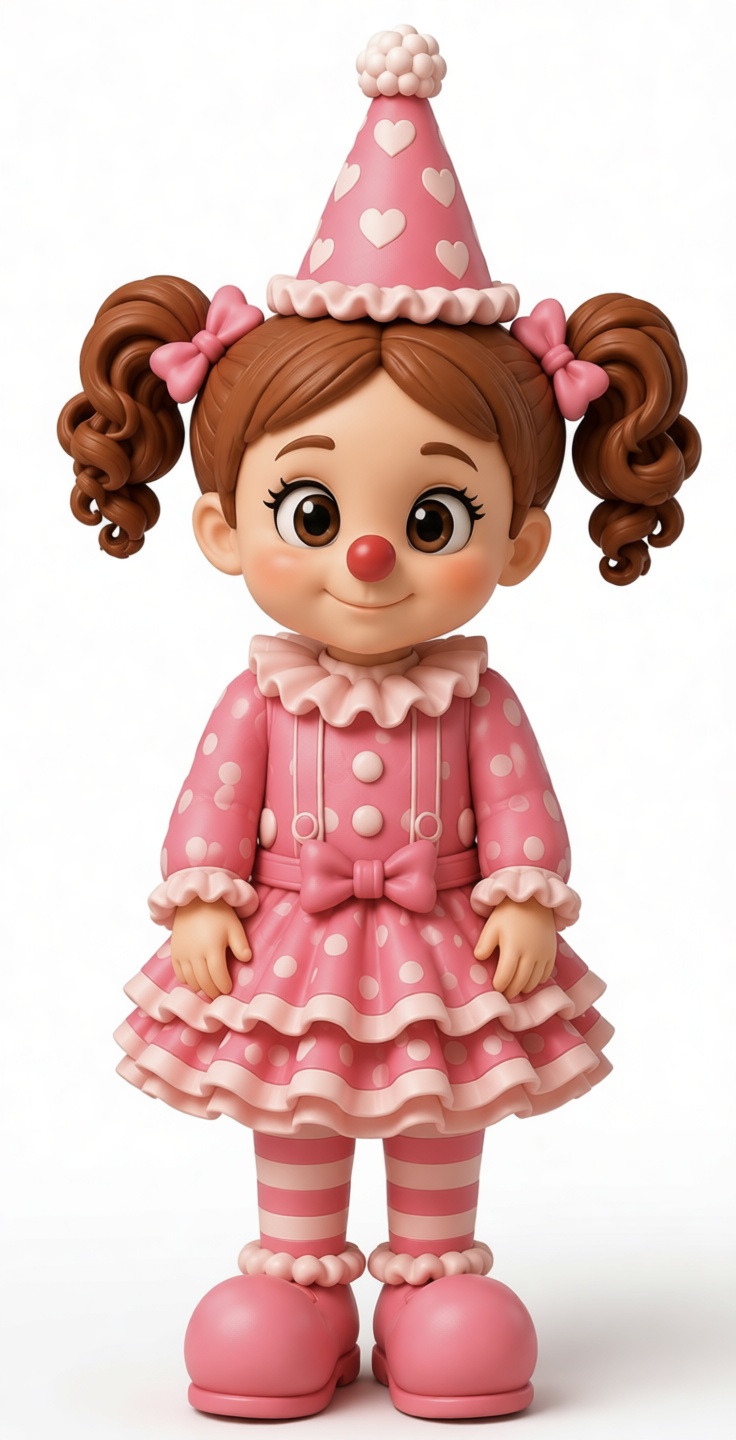 Cute Clown Girl Figurine free 3D printable STL