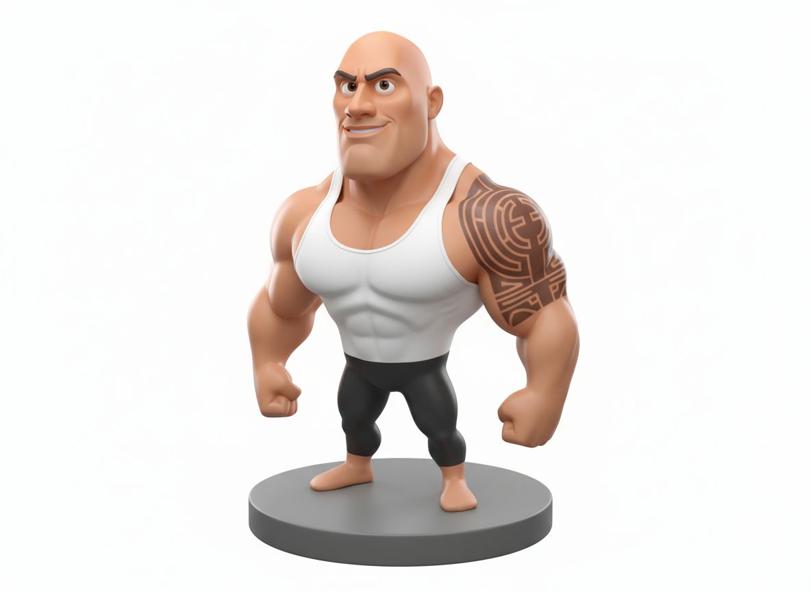 Dwayne Johnson Figurine free 3D printable STL
