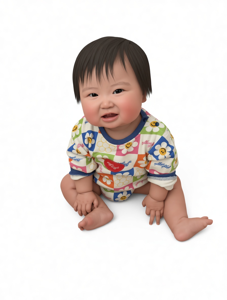 Asian Baby Figurine free 3D printable STL