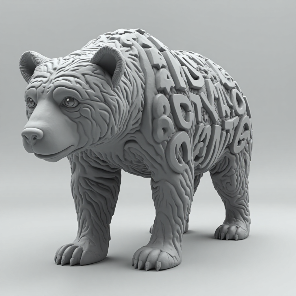 Chicago Bears Logo Bear Figurine free 3D printable STL