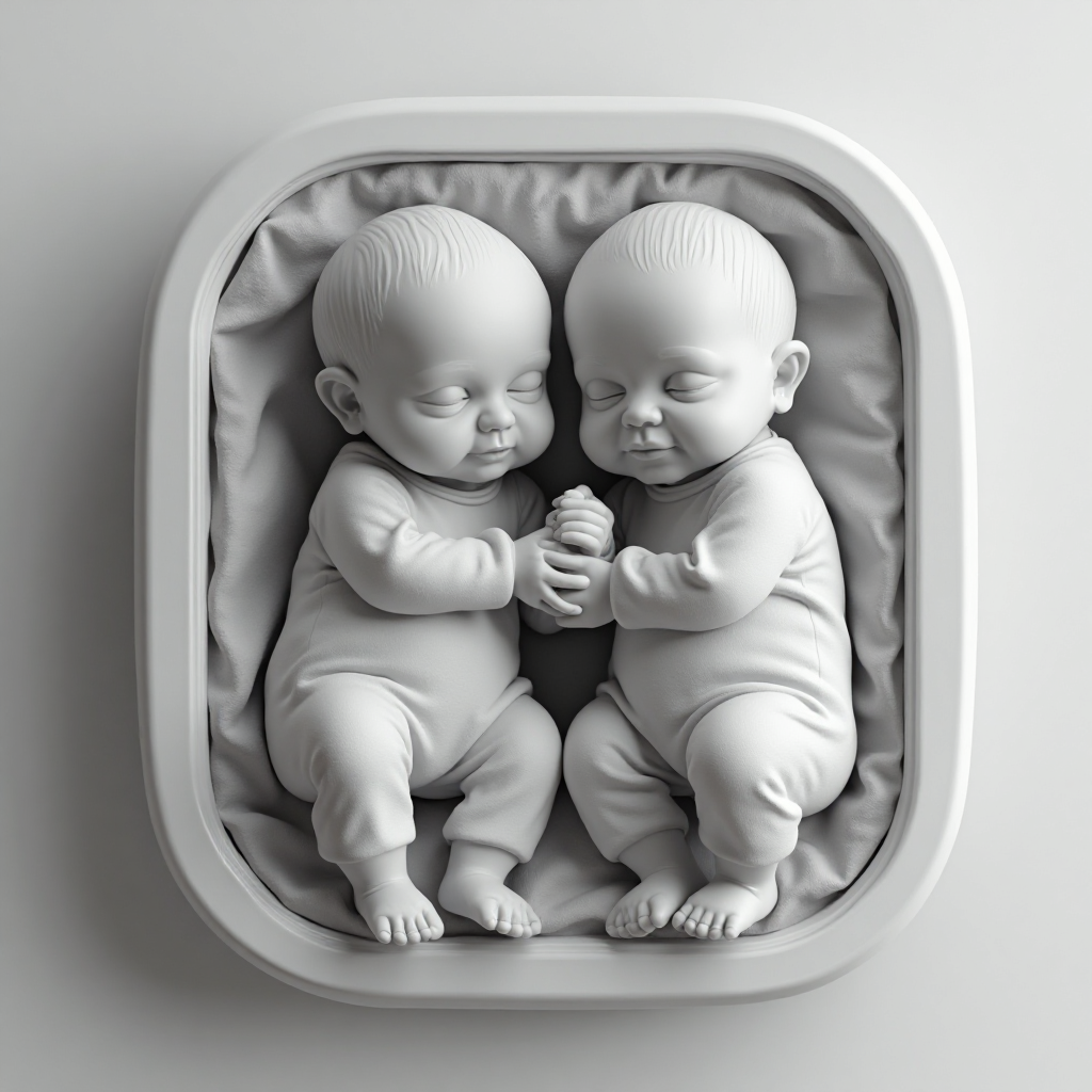 Newborn Twins Figurine free 3D printable STL