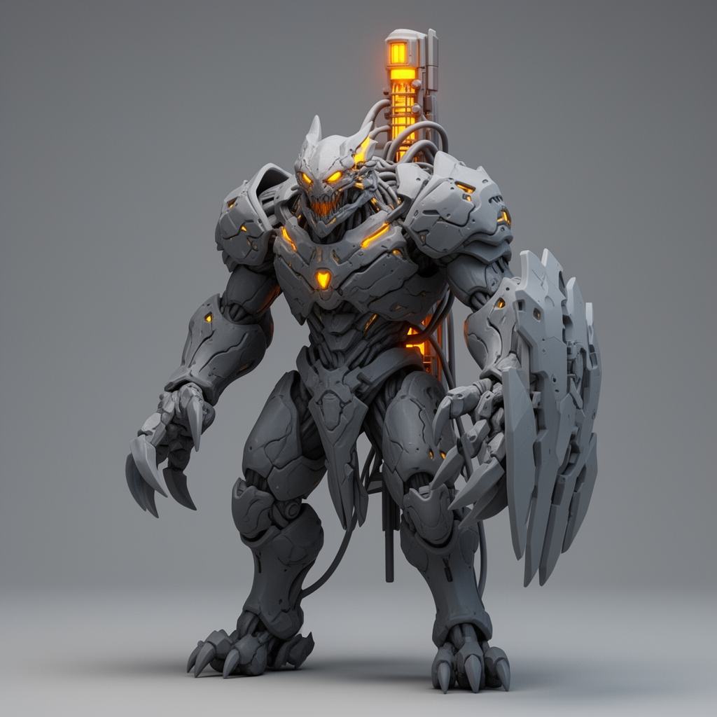 Chrome Tyrant Guard Figurine free 3D printable STL