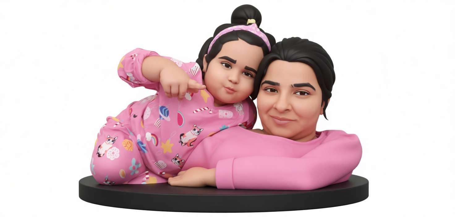 Mother and Child Figurine free 3D printable STL