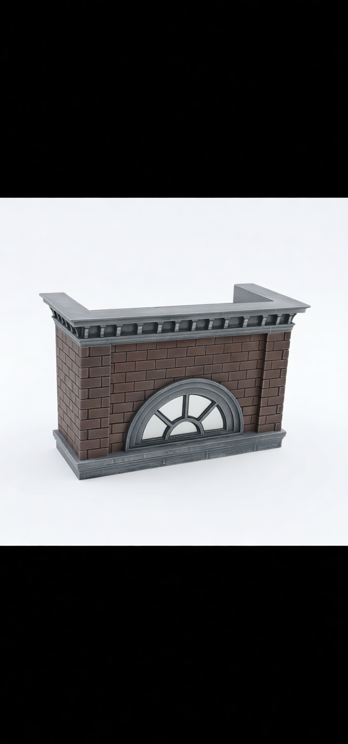Brick Fireplace Mantel free 3D printable STL