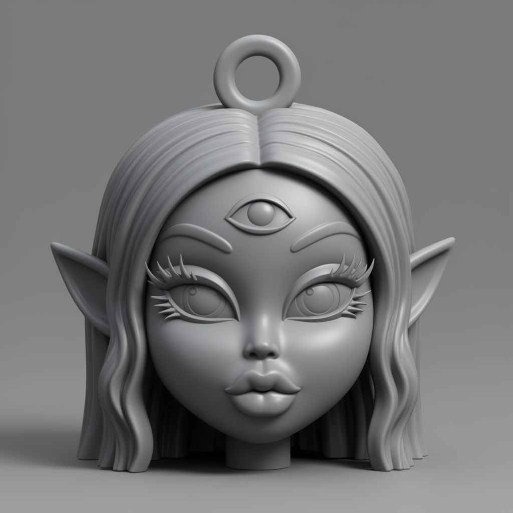 Bratz Girl Elf Head free 3D printable STL