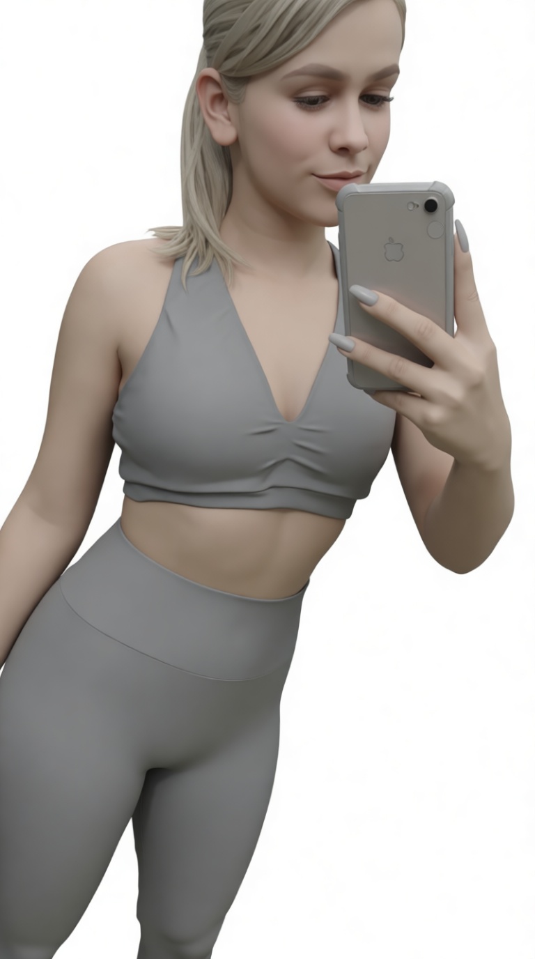 Woman Taking Selfie Figurine free 3D printable STL